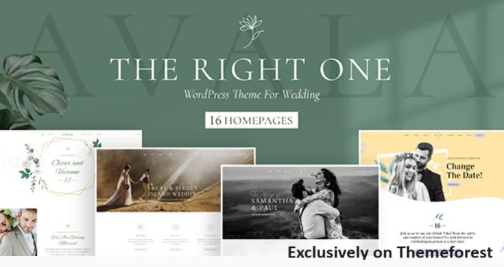 30 Best WordPress Wedding Themes 2024