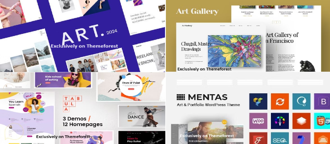 30 Best Art WordPress Themes 2024