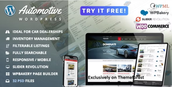 30 Best Automotive WordPress Themes 2024