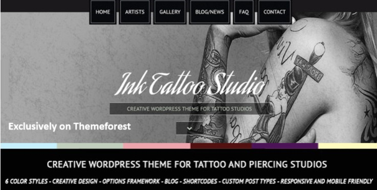 10 Best Tattoo WordPress Themes 2024