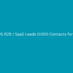Targeted US B2B / SaaS Leads (1000 Contacts for $Thirty)